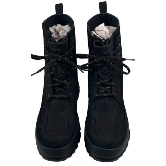 UGG Womens The UGG Lug Black Waterproof Canvas Combat Boots Size 7 New $140 - Picture 2 of 12